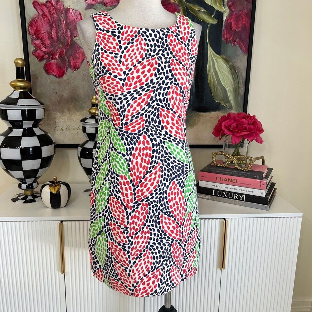 Lilly Pulitzer Women's Abstract Leaf Stephanie Shift Dress Multicolor Size 0